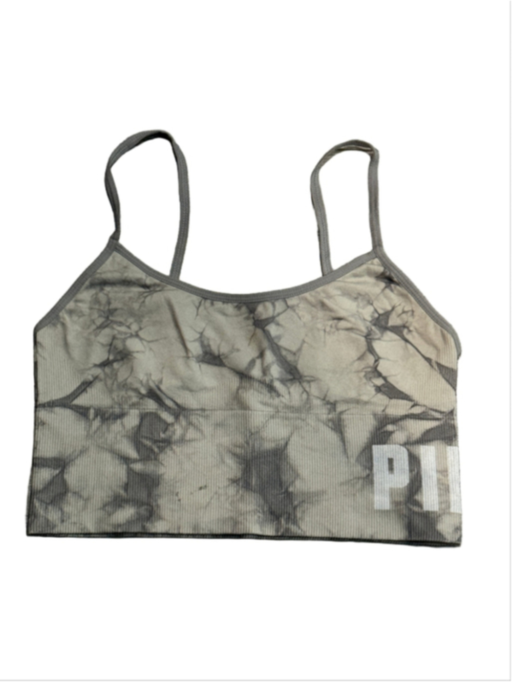 PINK by Victoria's Secret Tie Dye Watercolor Spaghetti Strap Longline Bralette